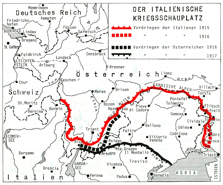 Erster Weltkrieg Südfront Geschichtsatlas Politik und Geschichte